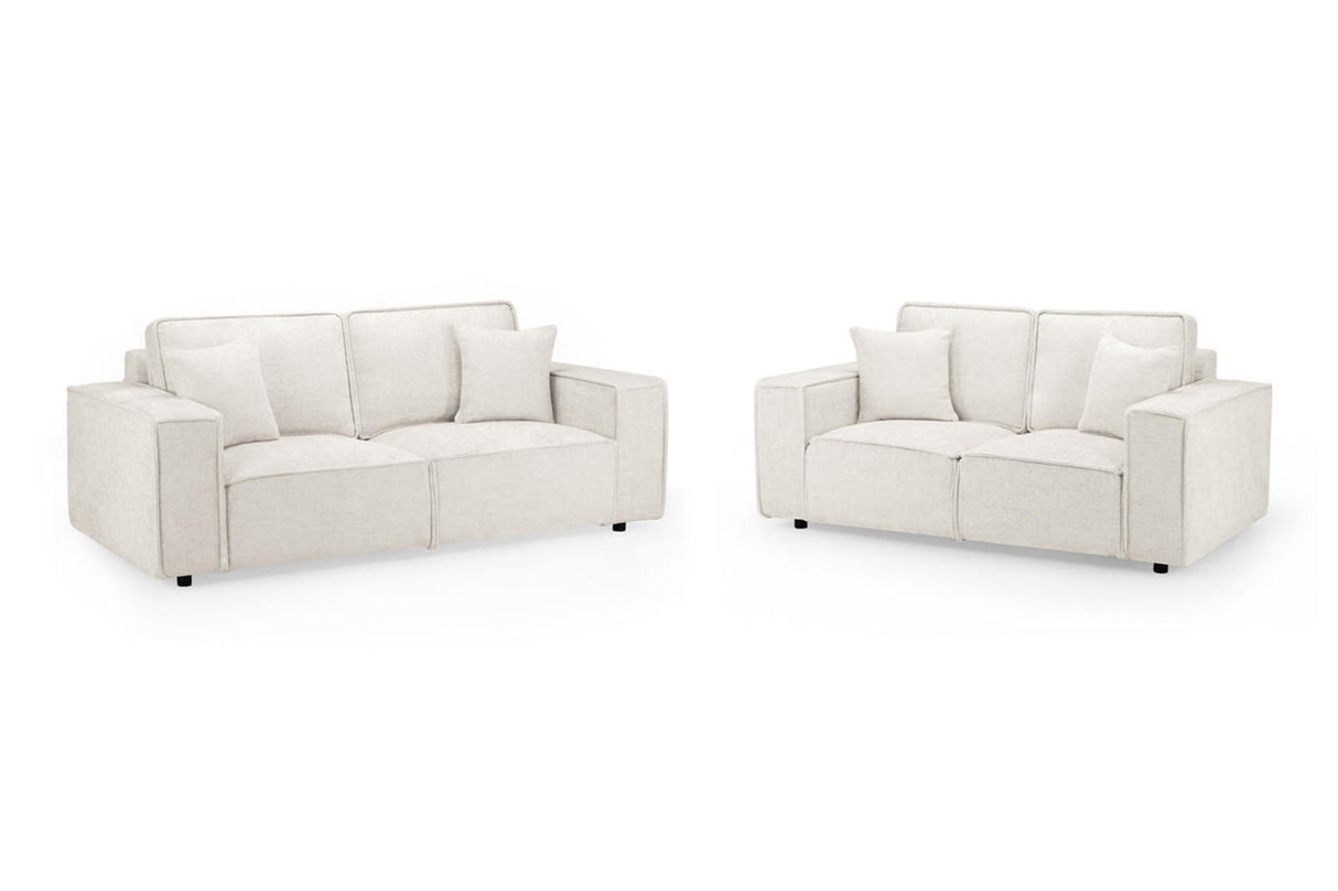 Victoria 3 and 2 Seat Sofa Bundle Deal (Available in Enzo Beige or Grey)