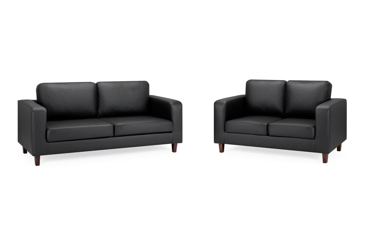 Economy 3 Seat and 2 Seat Sofa Bundle Deal (Available in PU Black or PU Brown)