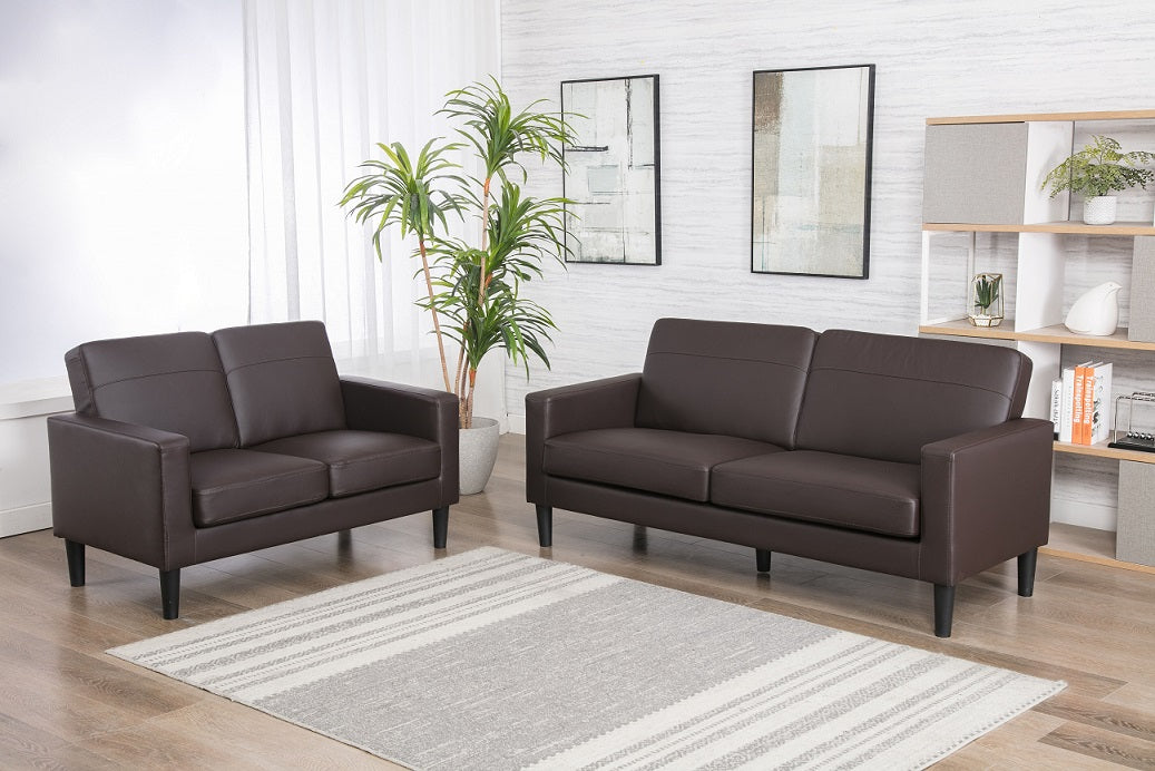 Economy 3 Seat and 2 Seat Sofa Bundle Deal (Available in PU Black or PU Brown)