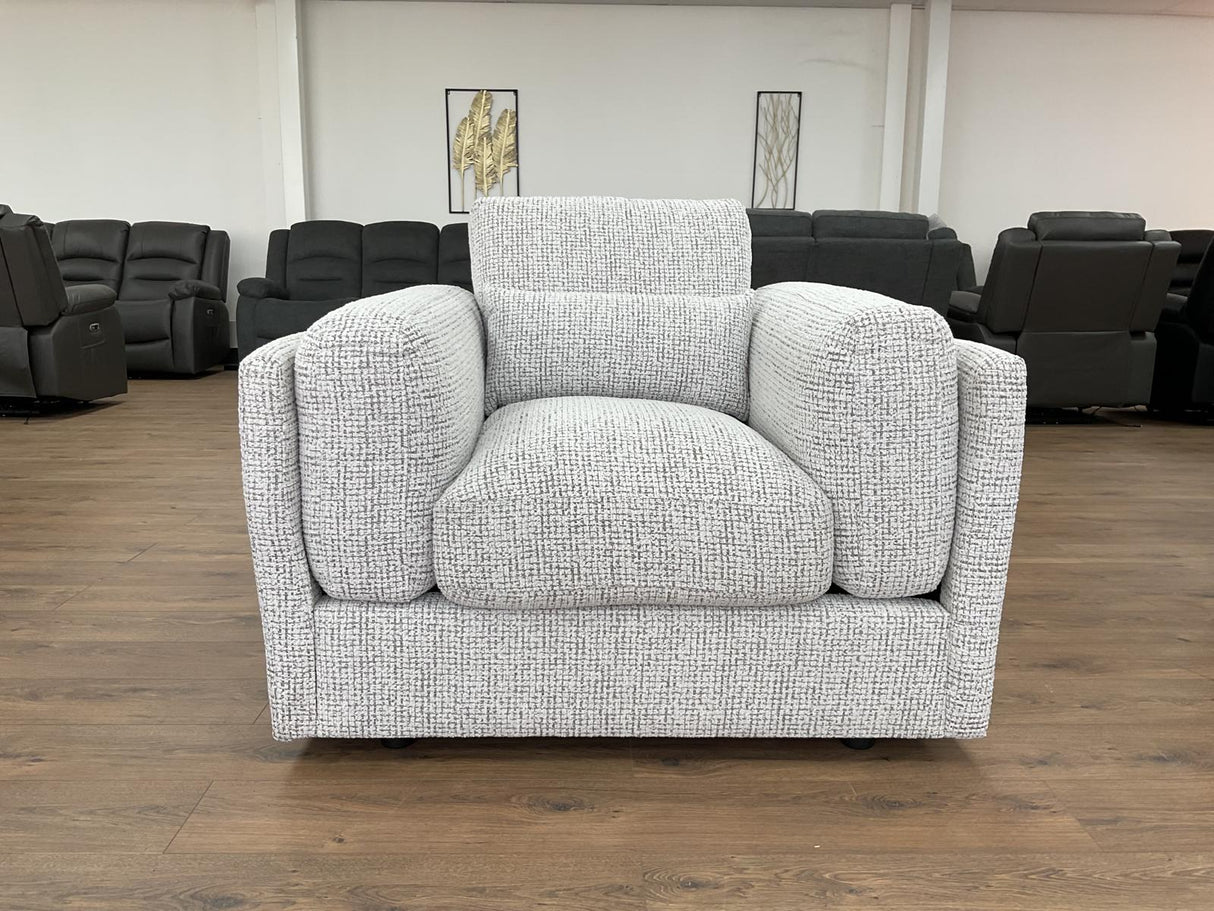 Puglia Armchair Sofa (Available in Tweed Beige or Grey)
