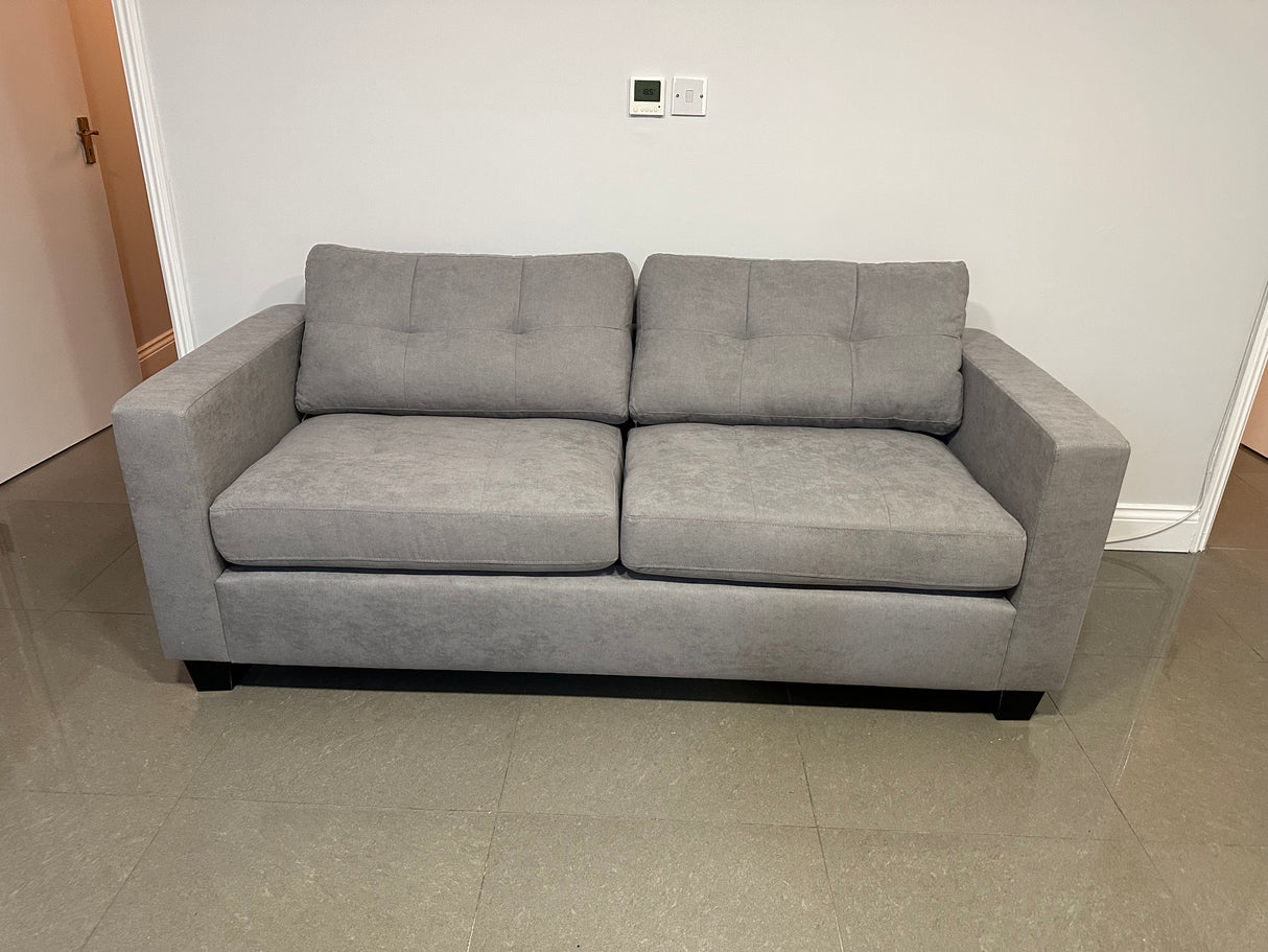 Alba 3 Seat Sofa (Available in PU Leather Black or Linen Grey)