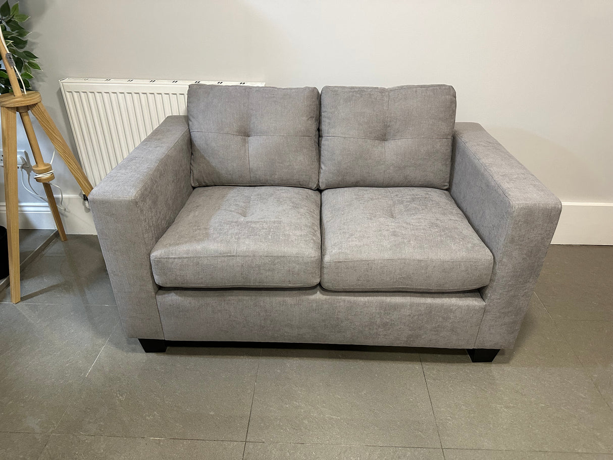 Alba 2 Seat Sofa (Available in PU Leather Black or Linen Grey)