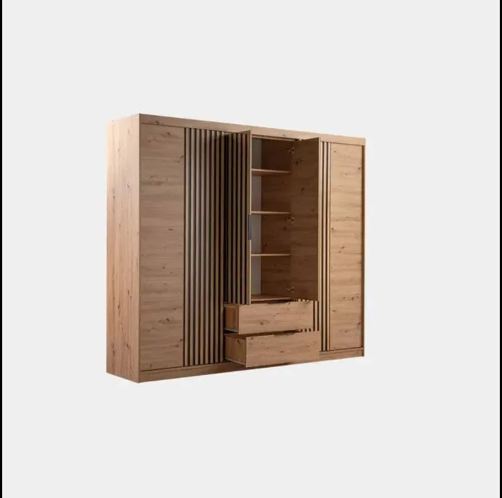 250cm Missouri Door Wardrobe with Drawers (Available in Artisan Oak or White/Oak)