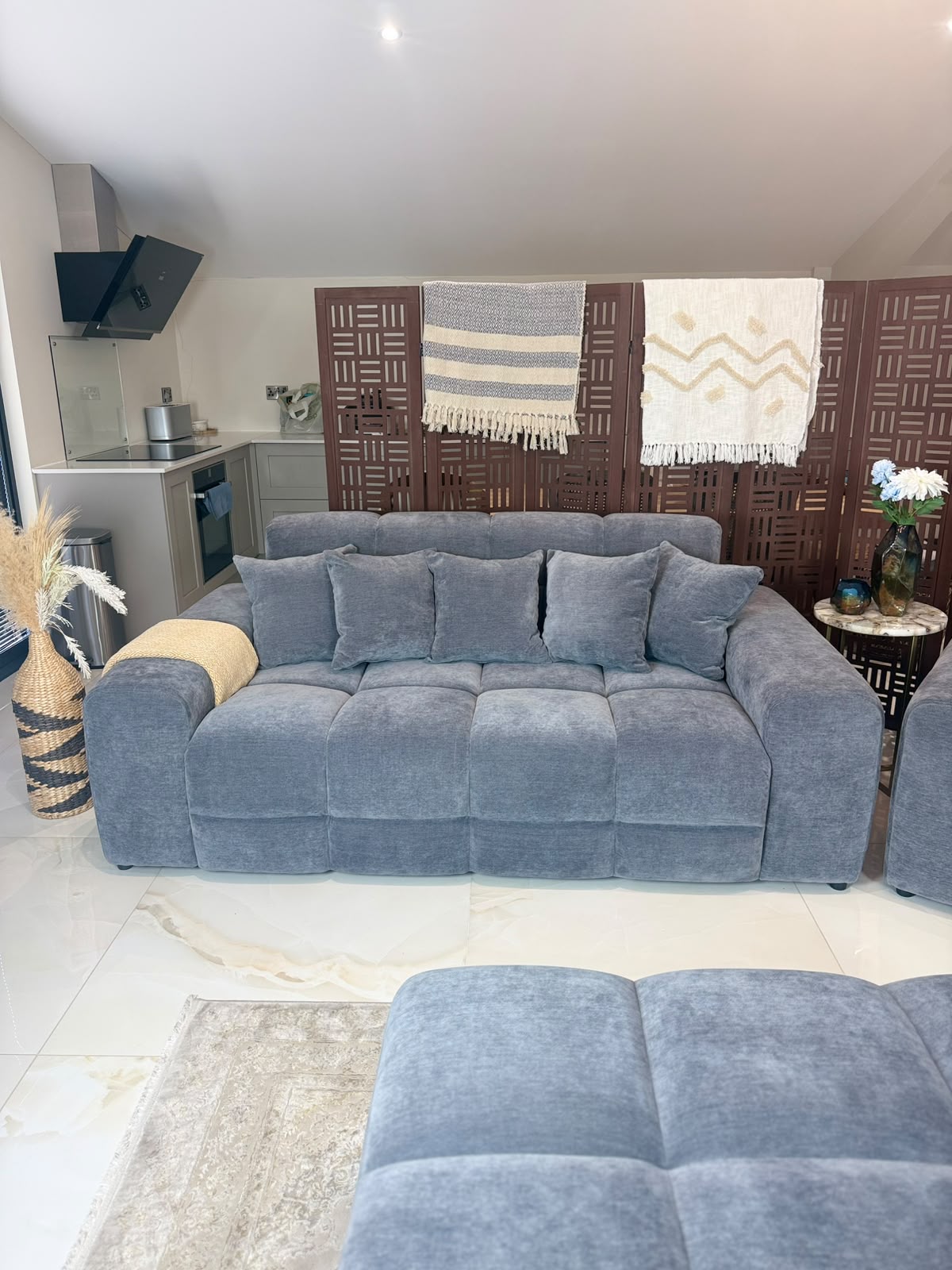 Dubai 3 Seat Sofa (Available in Aston Linen Charcoal, Natural, Latte or Grey)