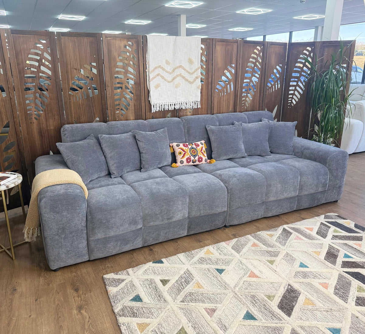 Dubai 4 Seat Sofa (Available in Aston Linen Charcoal, Natural, Latte or Grey)