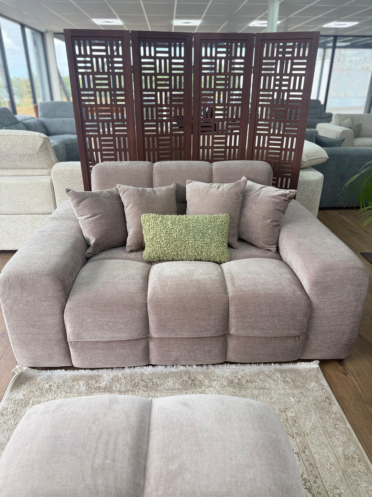 Dubai 2 Seat Sofa (Available in Aston Linen Charcoal, Natural, Latte or Grey)