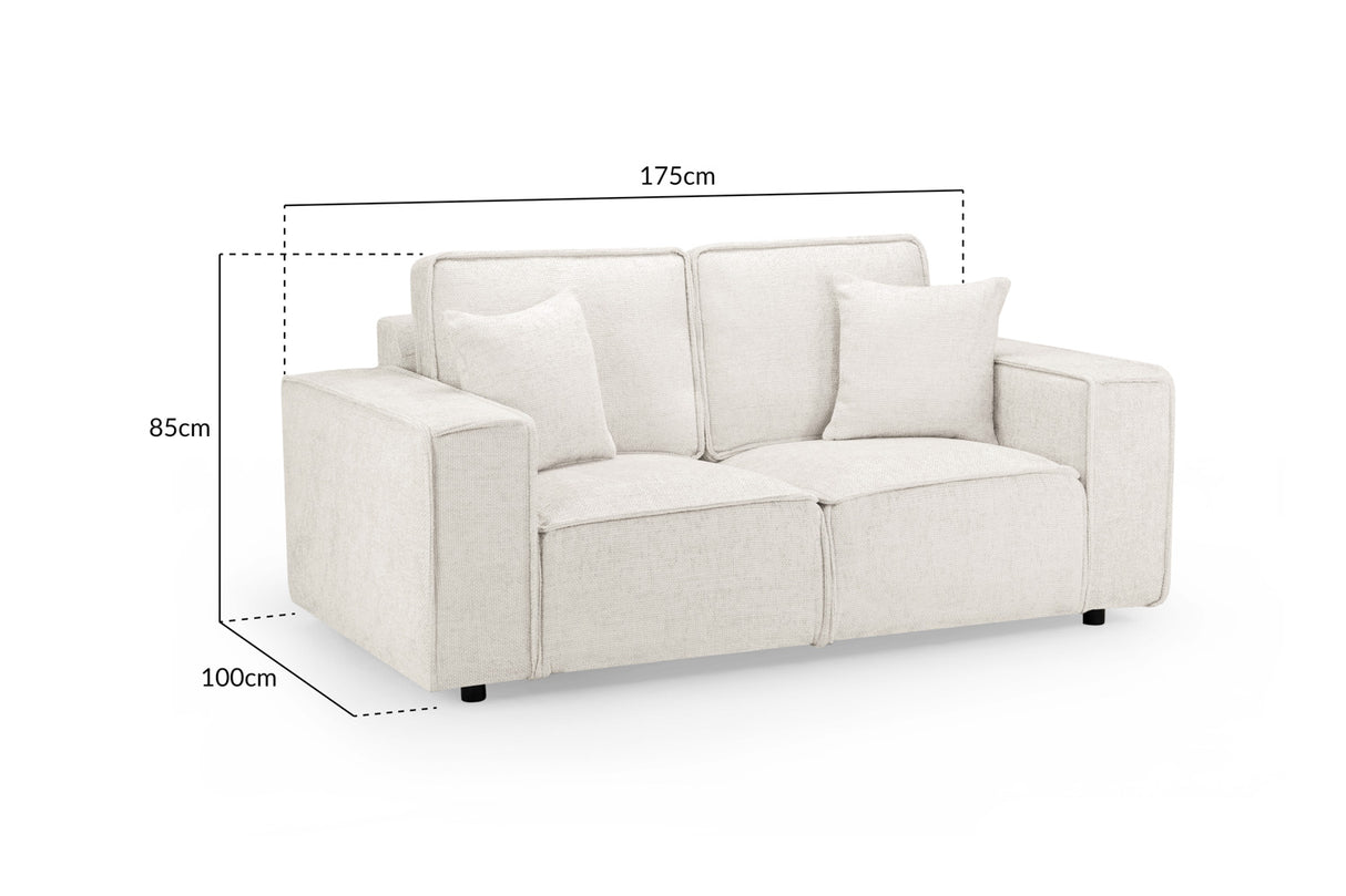 Victoria 2 Seat Sofa (Available in Enzo Beige or Grey)