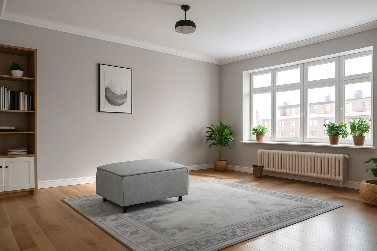 Victoria Footstool (Available in Enzo Beige or Grey)