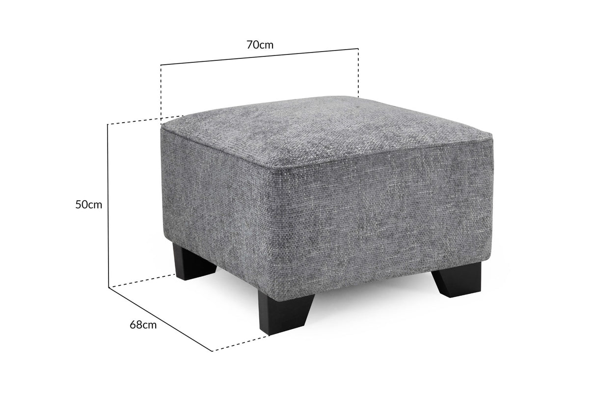 Meadow Footstool (available in Beige or Grey Chenille)