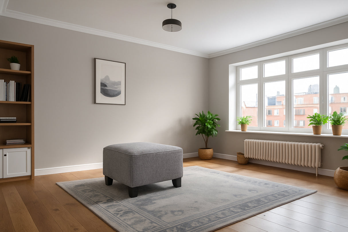 Meadow Footstool (available in Beige or Grey Chenille)