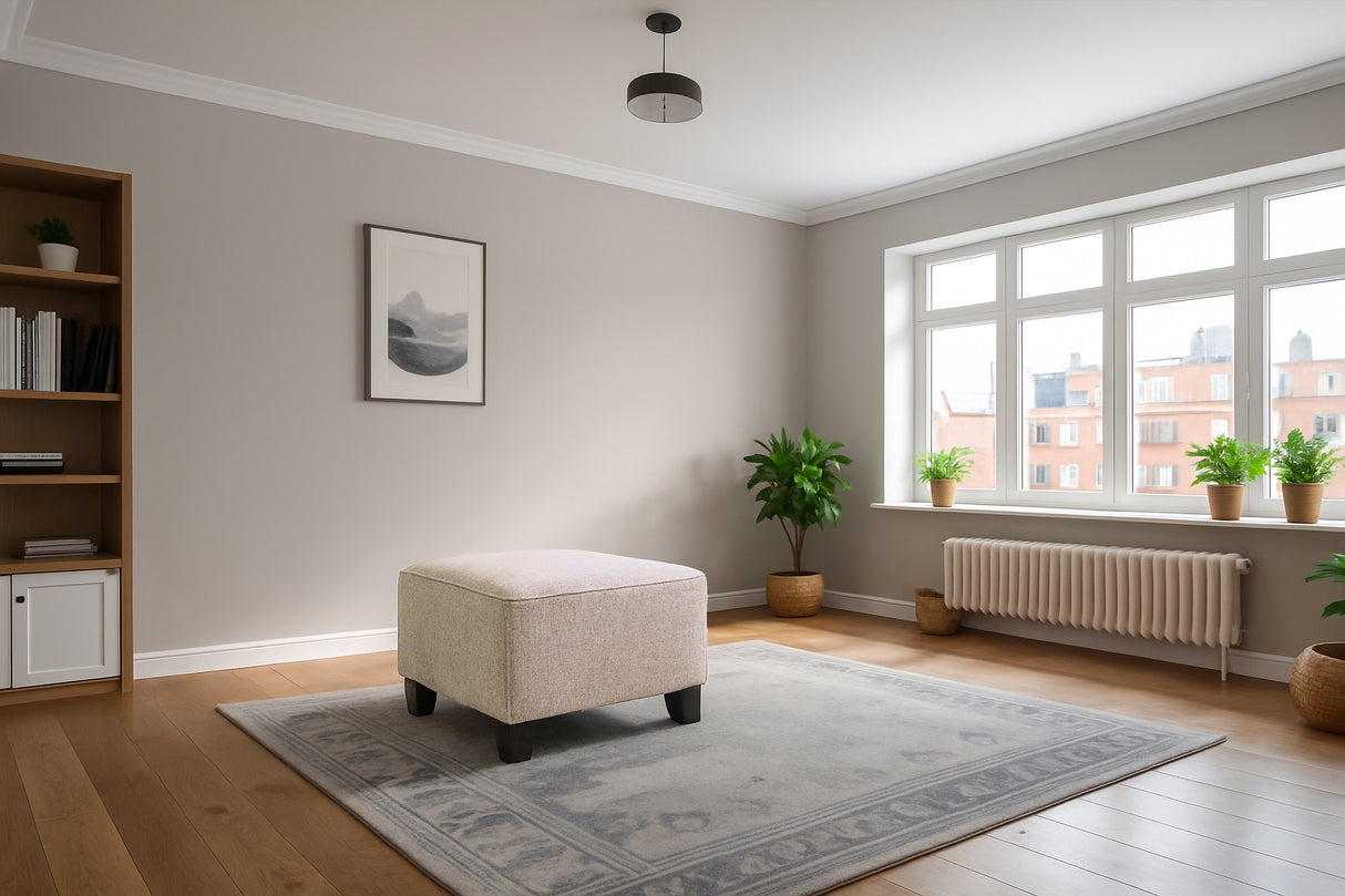 Meadow Footstool (available in Beige or Grey Chenille)