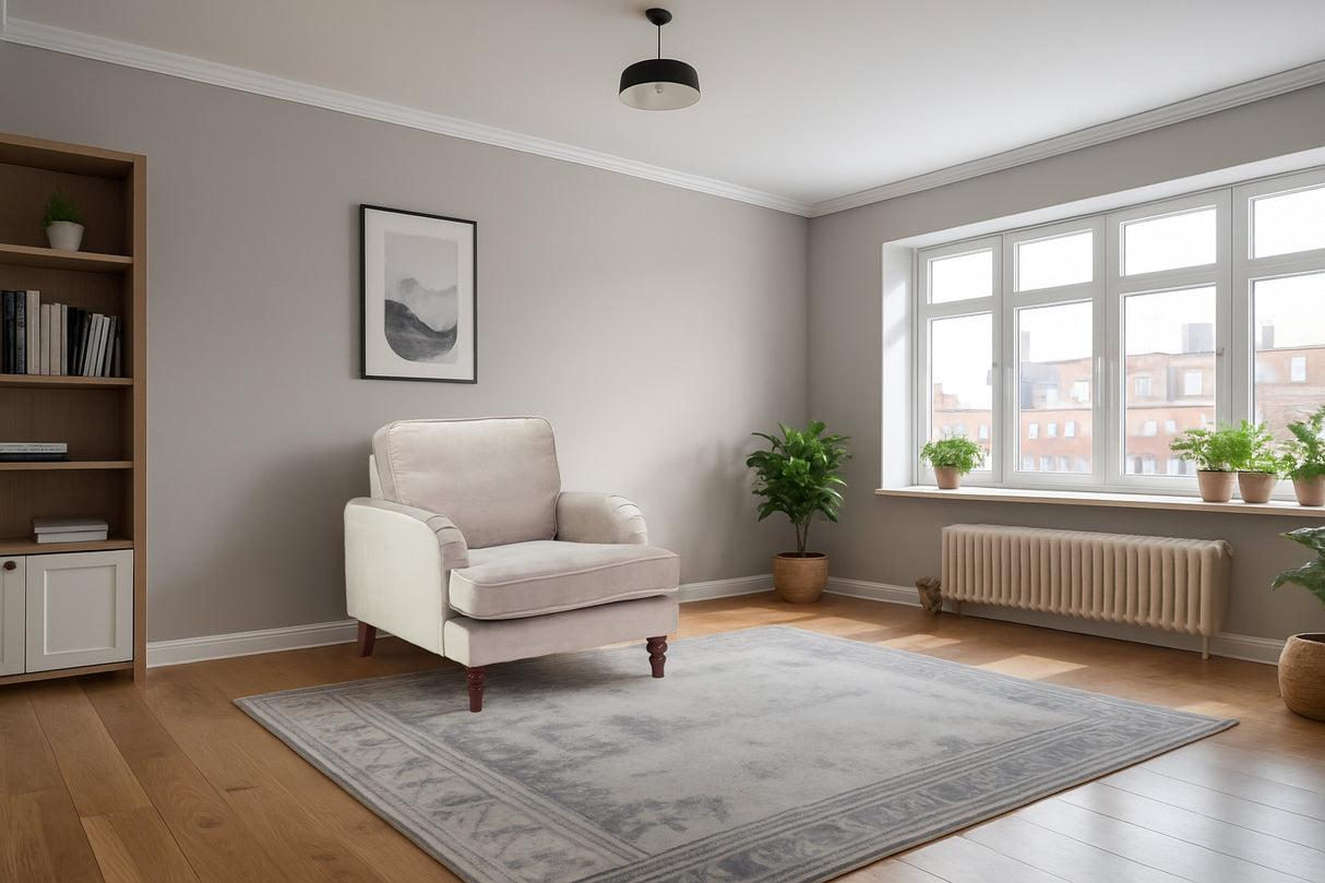 Rupert Armchair Sofa Plush Velvet Beige