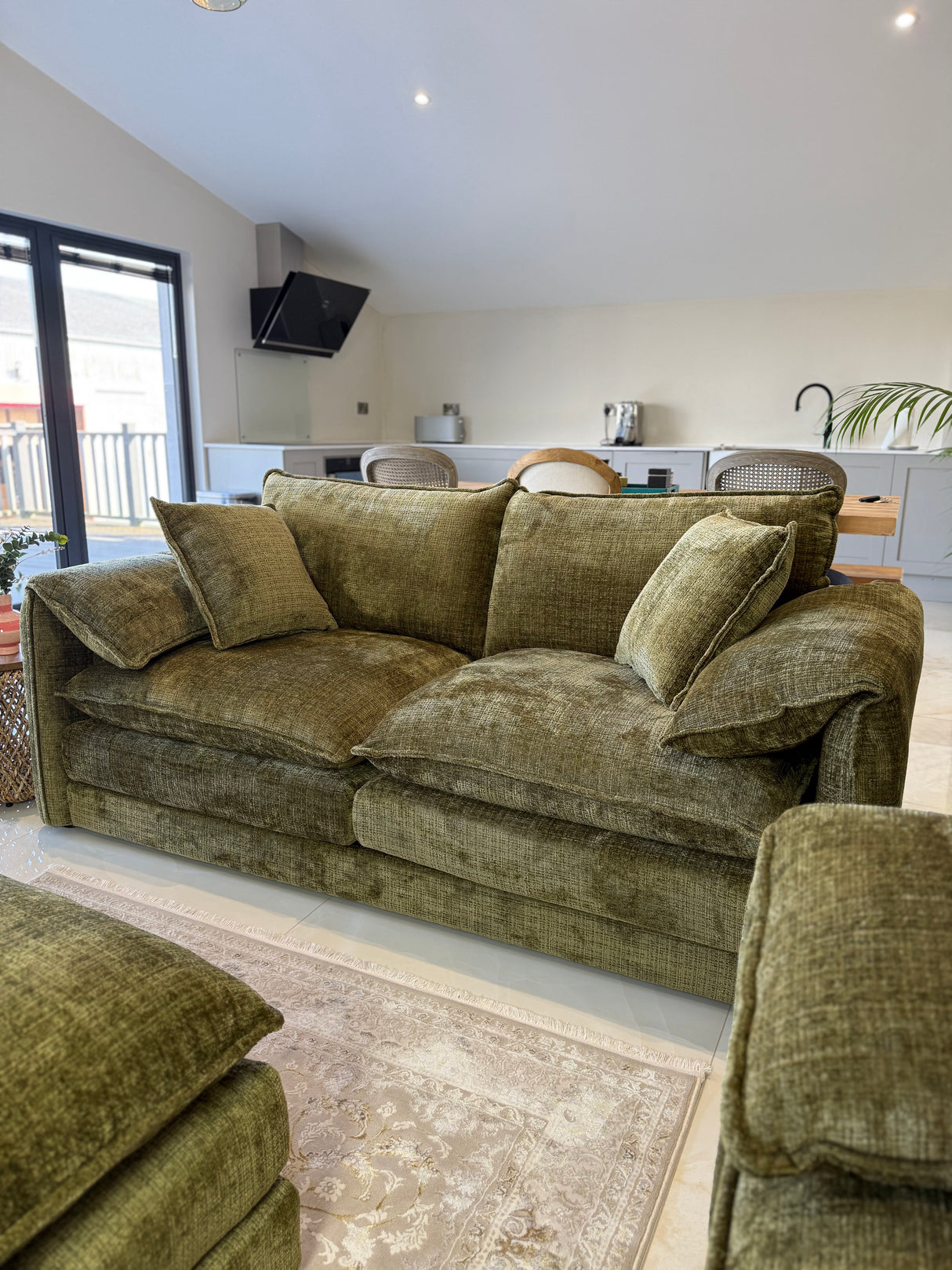 Samantha 3 and 2 Seat Sofa Bundle Deal (Available in Beige, Grey, Black or Green)