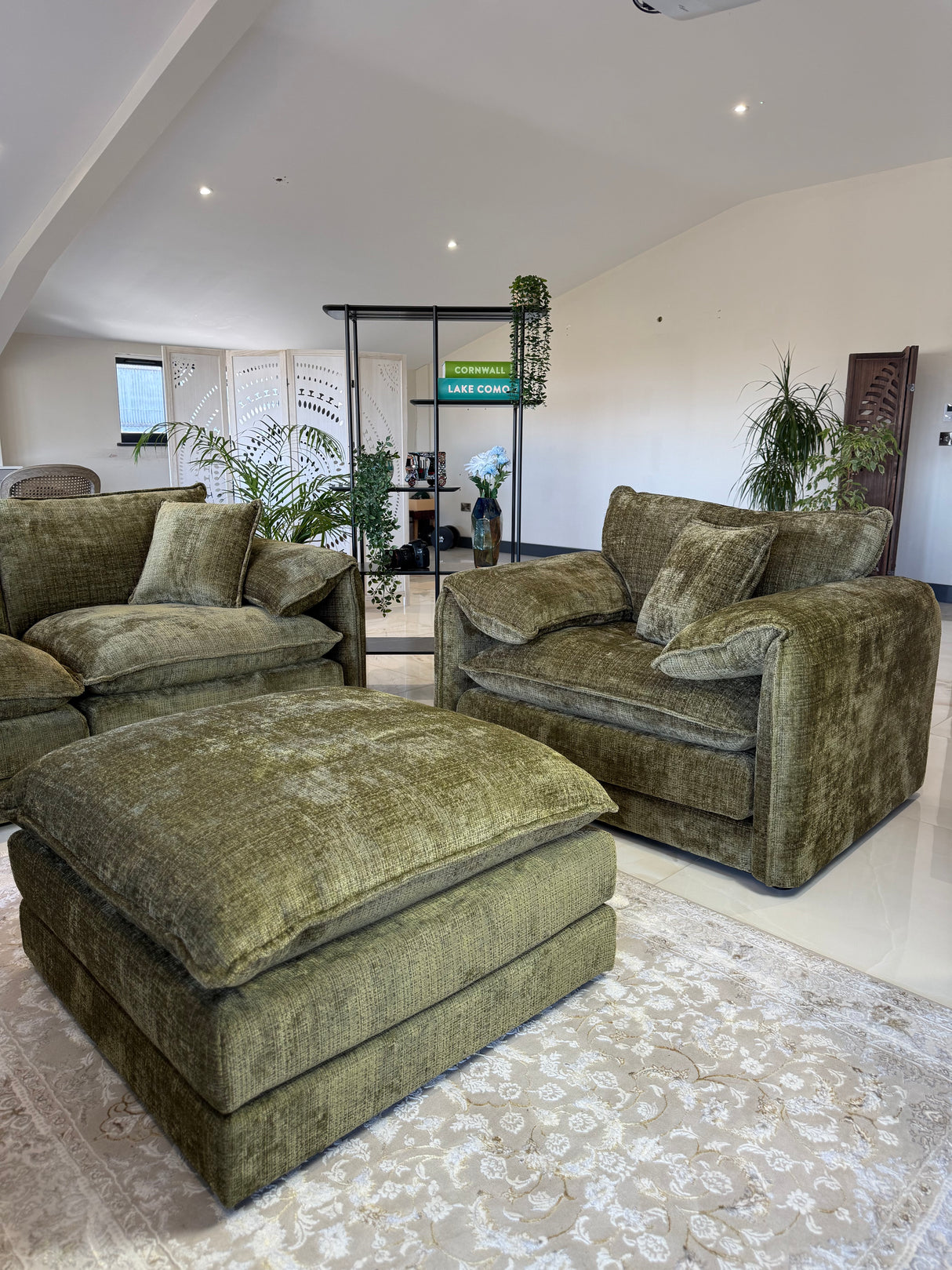 Samantha 3 and 2 Seat Sofa Bundle Deal (Available in Beige, Grey, Black or Green)