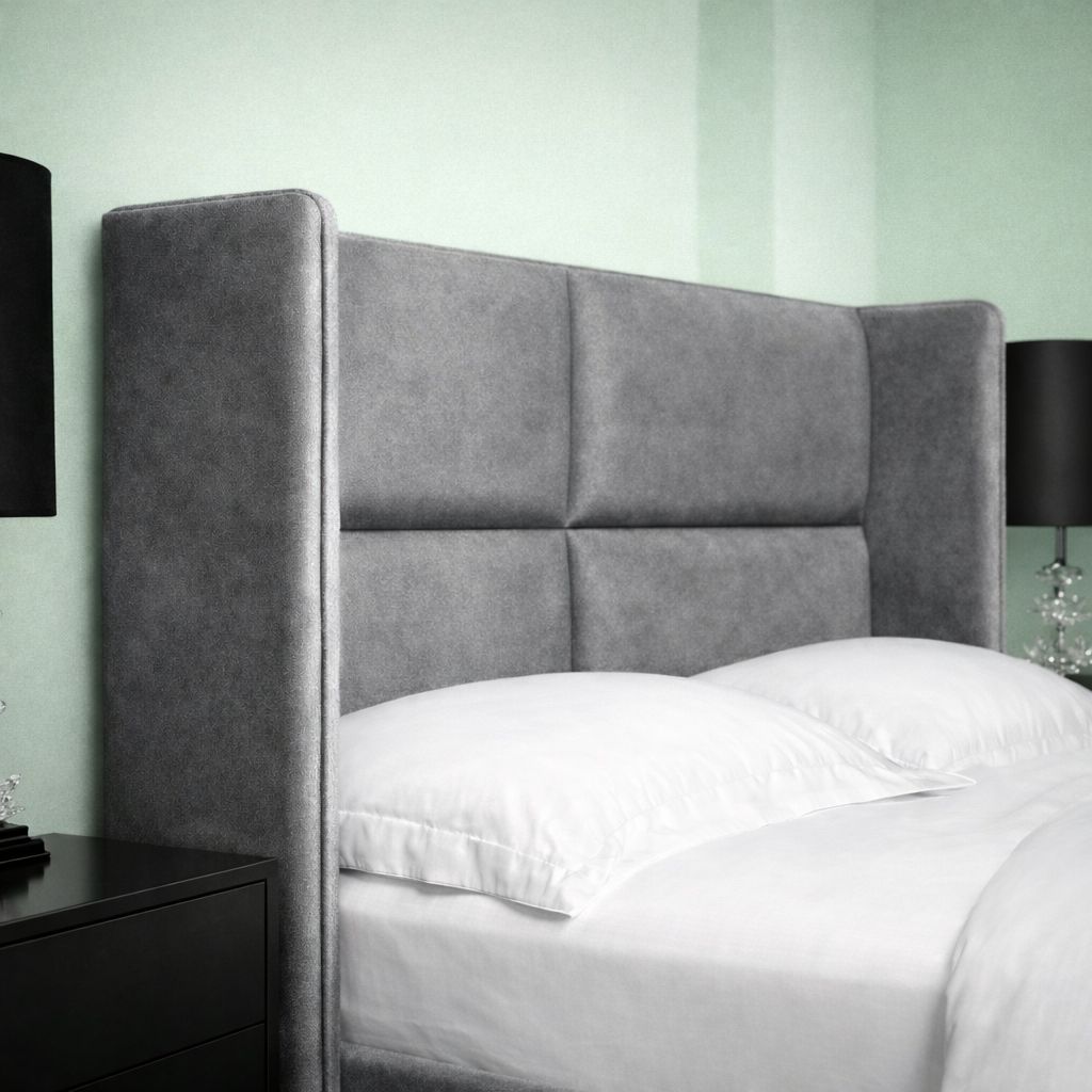 Squared Winged Floor Standing Headboard