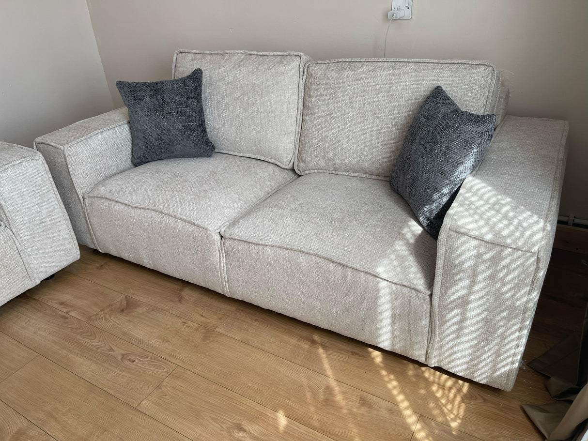 Victoria 3 and 2 Seat Sofa Bundle Deal (Available in Enzo Beige or Grey)