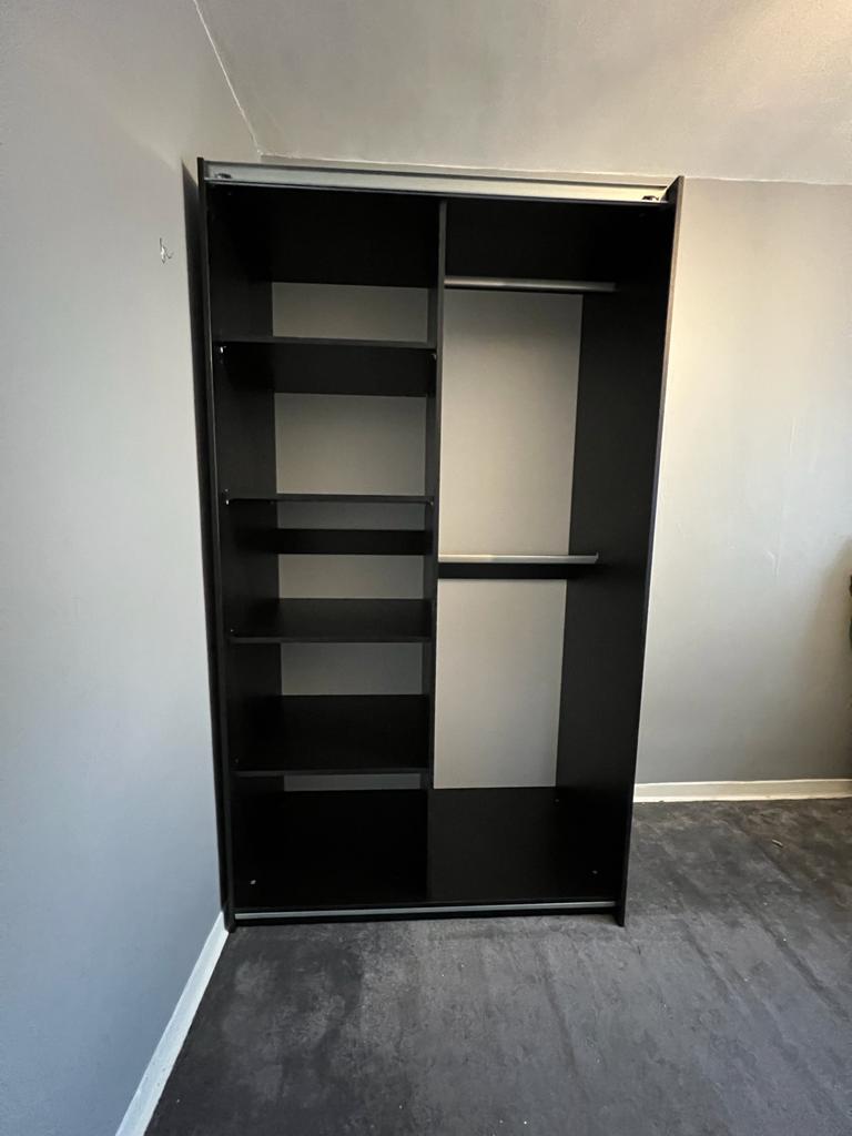 120cm California Sliding Door Wardrobe (available in white, grey or black)