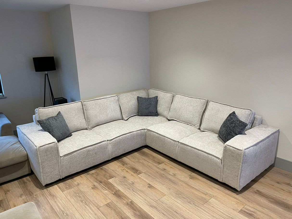 Victoria Corner Sofa (Available in Enzo Beige or Grey)