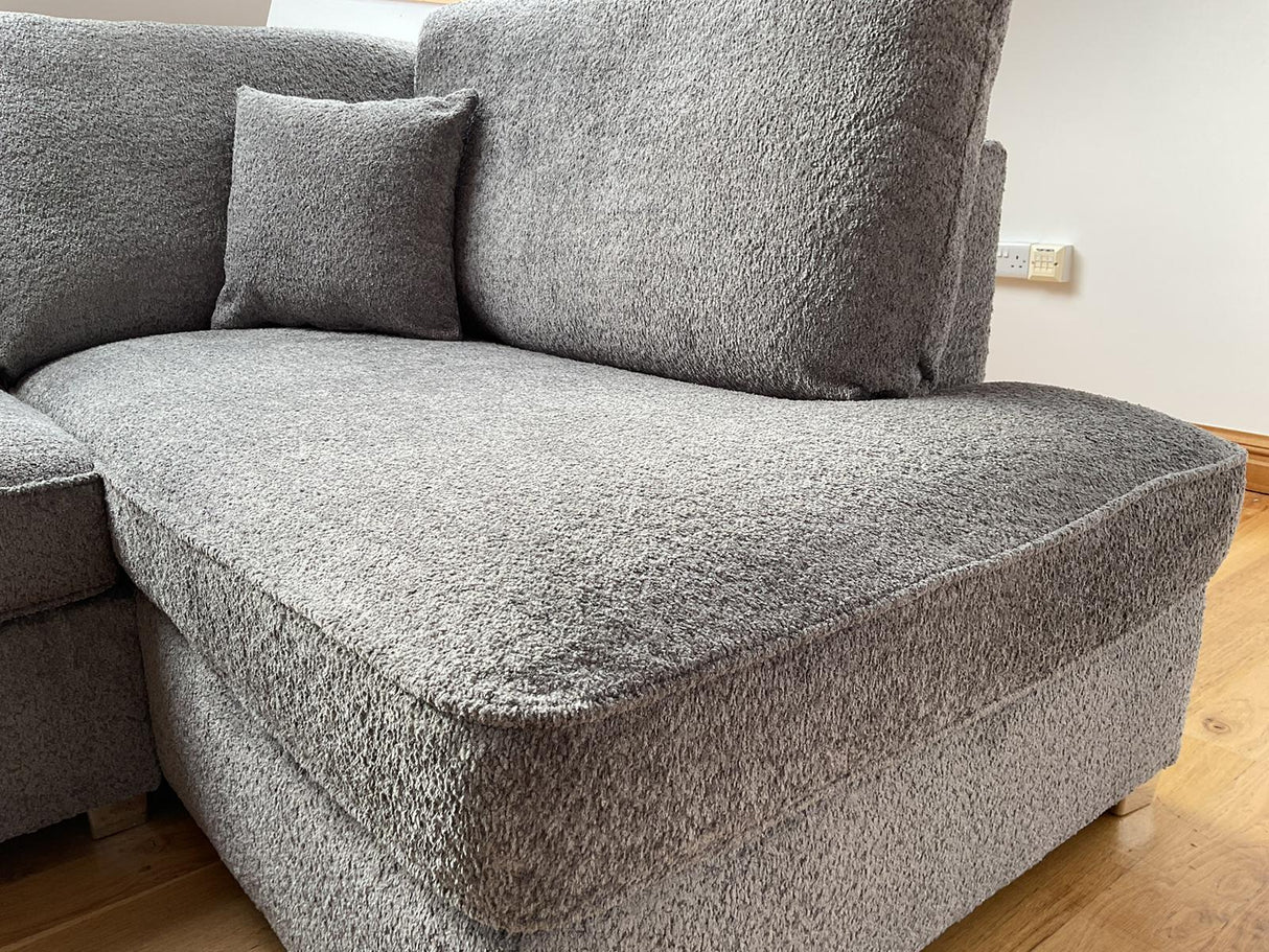 Westminster U-Shape/Cinema Sofa (Available in Plush Velvet Champagne, Plush Velvet Grey, Plush Velvet Black, Linen Beige, Linen Light Grey, Linen Charcoal, Boucle Cream or Boucle Grey)