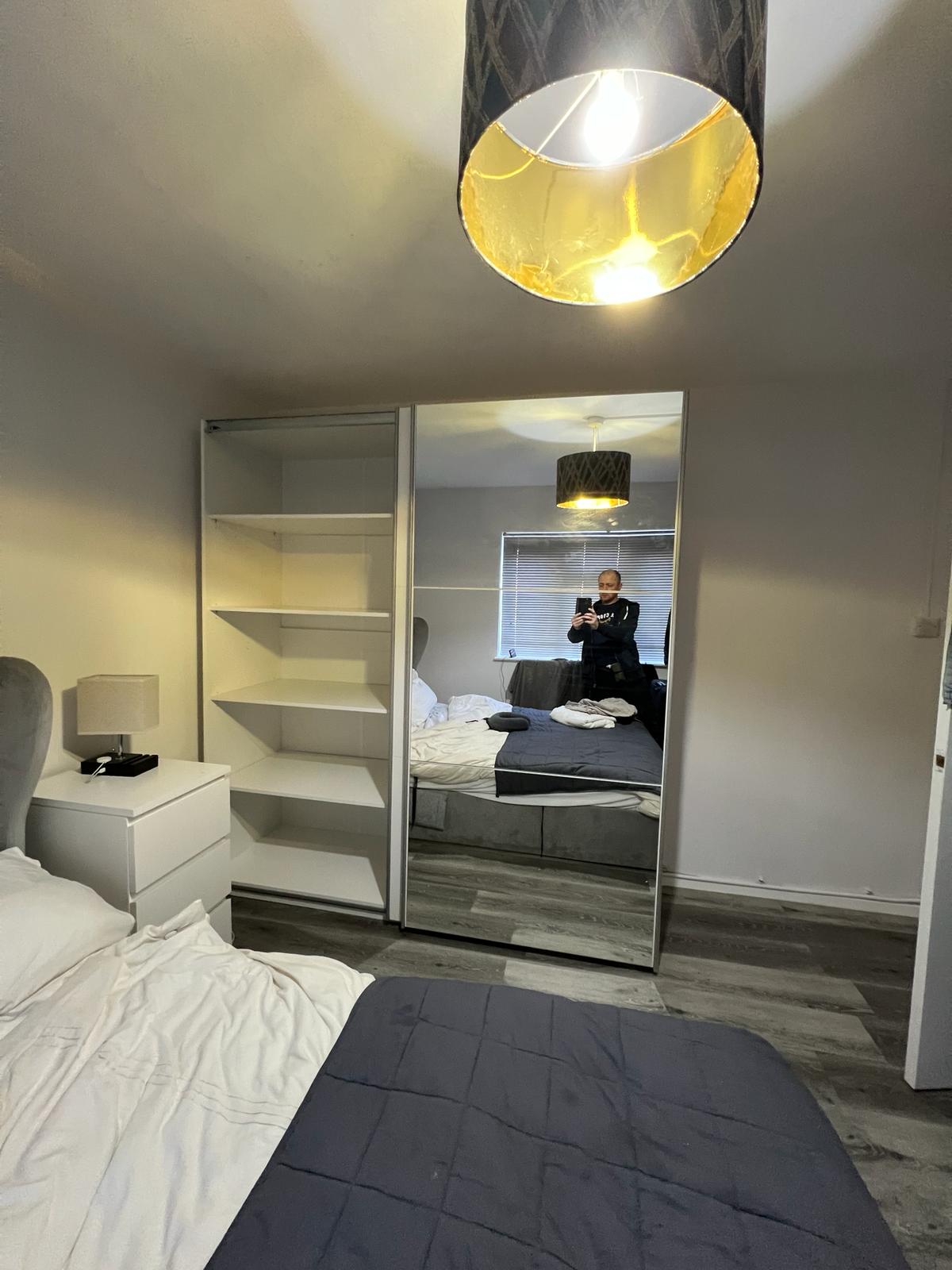 200cm California Sliding Door Wardrobe (available in white, grey or black)