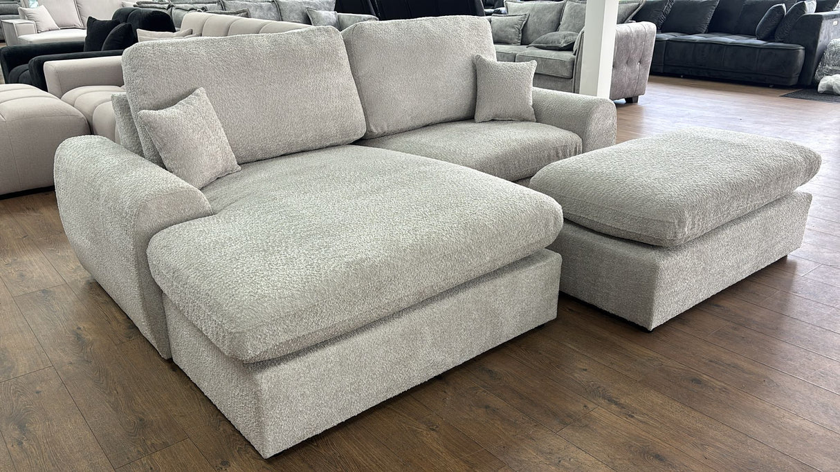 Benji Corner Sofa/Sofa Bed (Available in Boucle Cream or Boucle Grey)