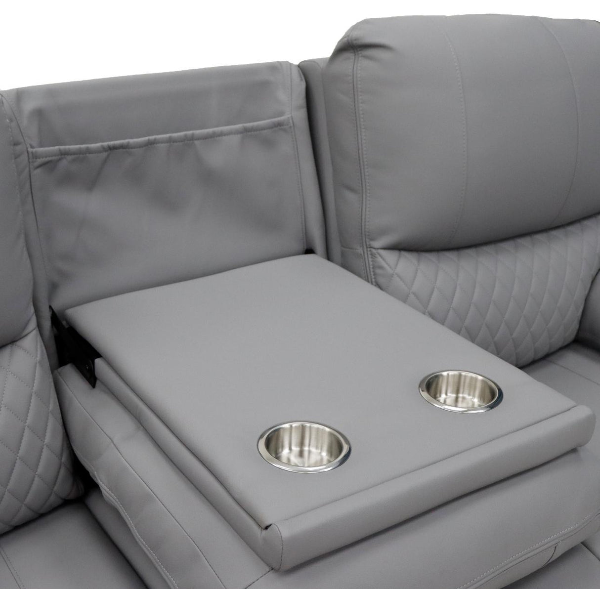 Pentagon Electric Recliner 3 and 2 Seat Sofa Bundle Deal (Available in Leather Grey)