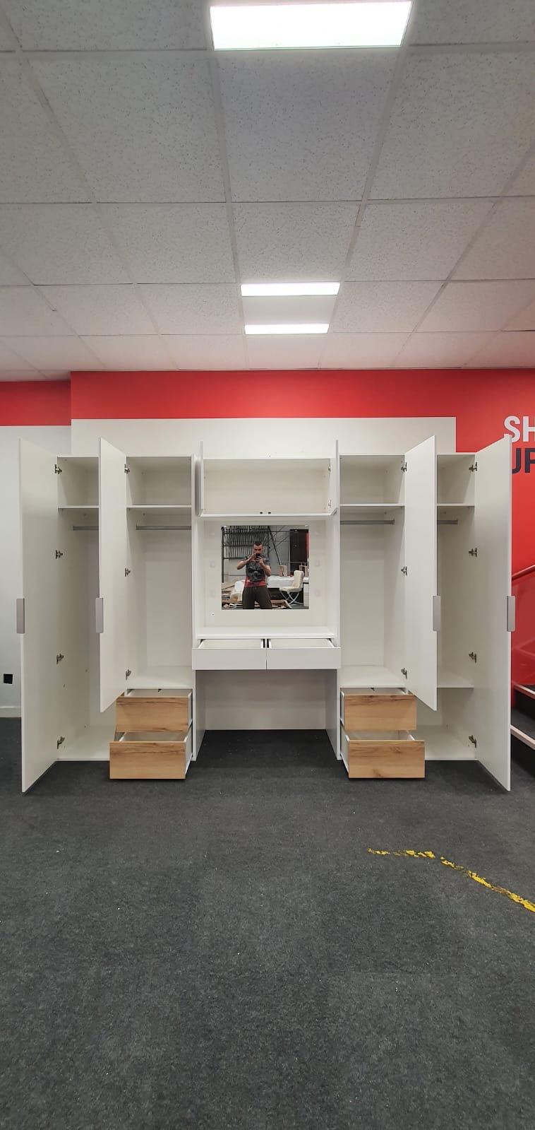 300cm Michigan Combo Wardrobe with Drawers & Dresser