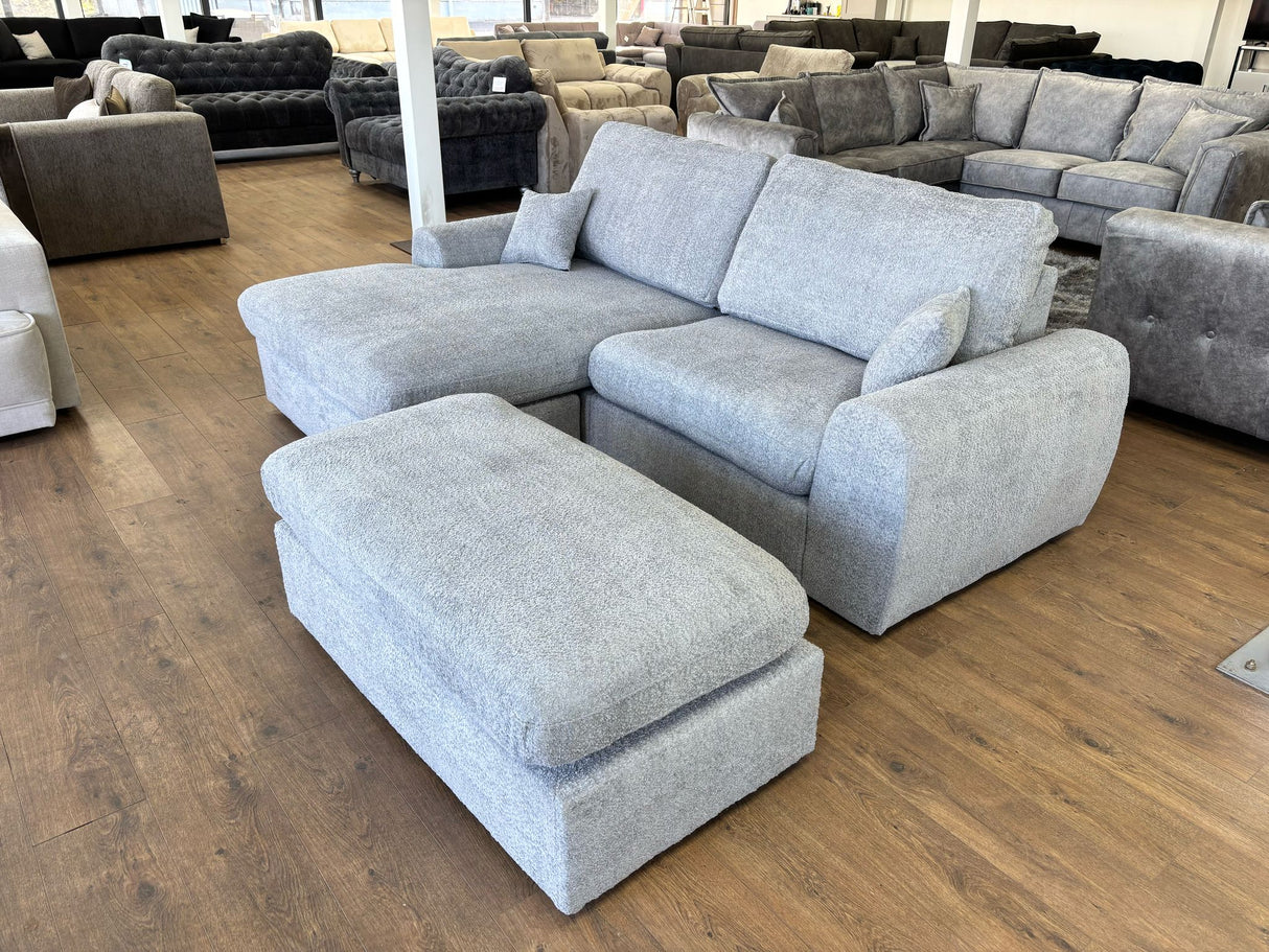 Benji Corner Sofa/Sofa Bed (Available in Boucle Cream or Boucle Grey)