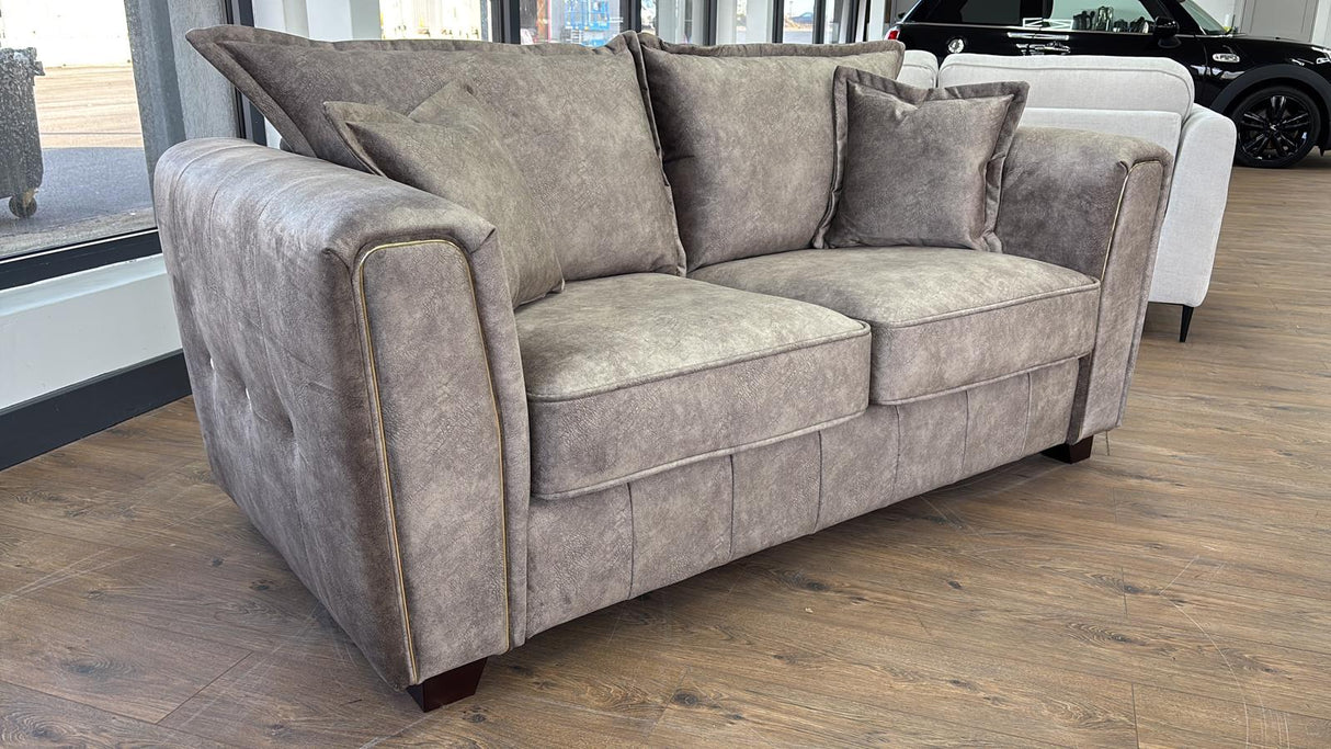 Venus 2 Seat Sofa (Available in Ashley Velvet Silver, Charcoal or Brown)