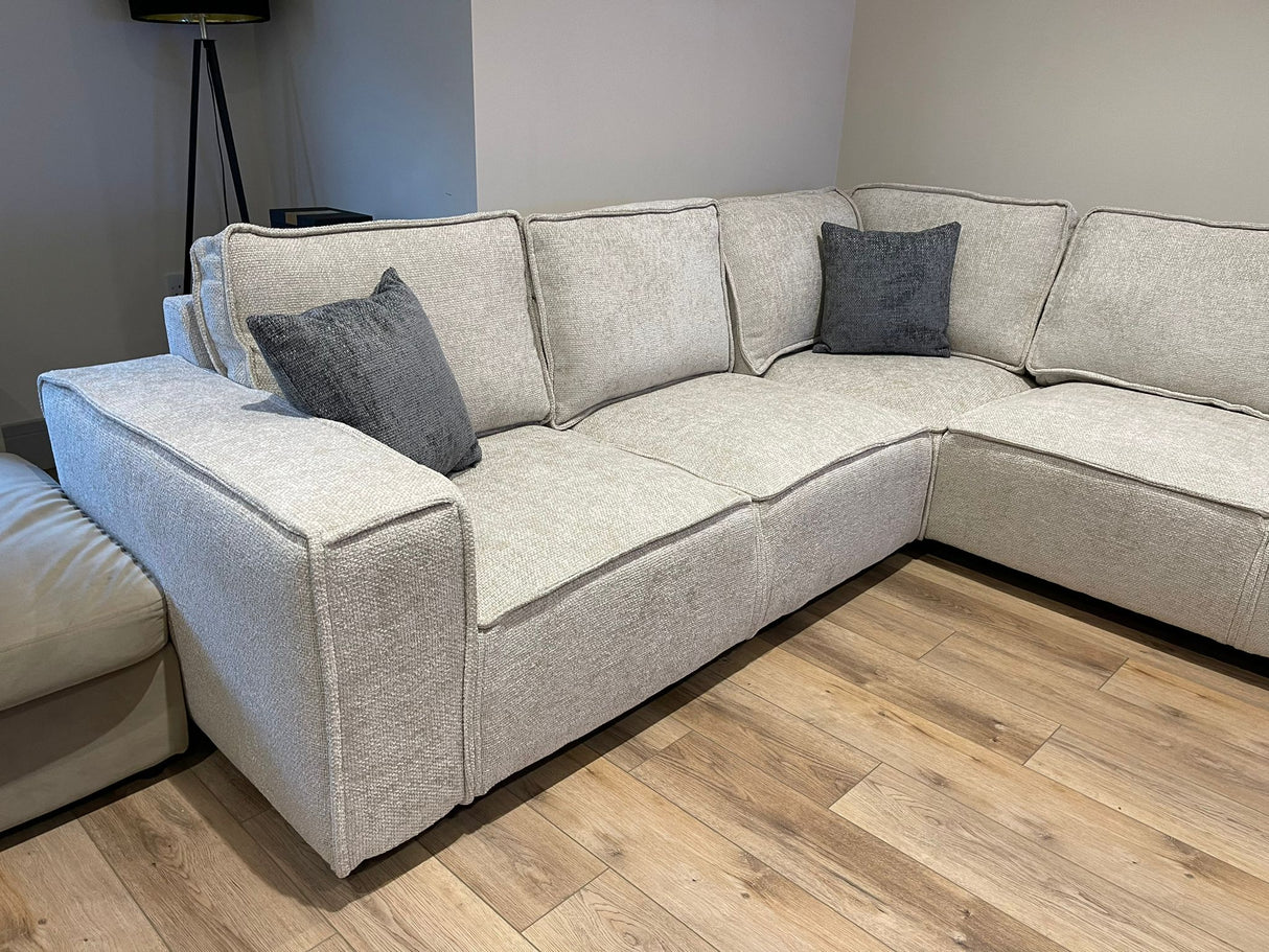 Victoria Corner Sofa (Available in Enzo Beige or Grey)