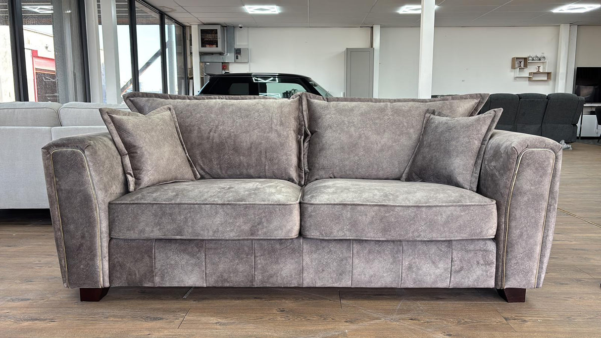 Venus 3 Seat and 2 Seat Sofa Bundle Deal (Available in Ashley Velvet Silver, Charcoal or Brown)