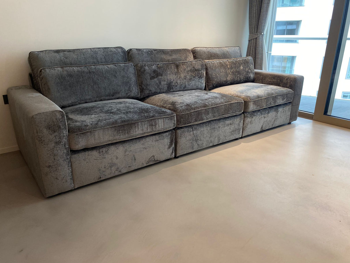 Lola 3 Seat Modular Sofa (Available in Chenille Ivory, Mocha or Grey)