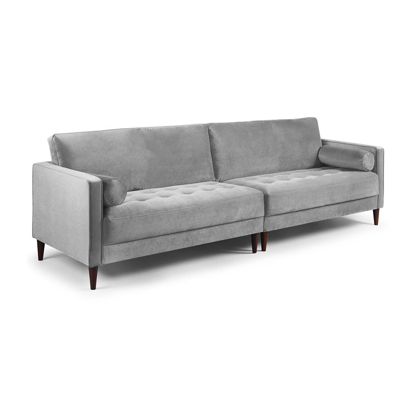 Brooklyn 4 Seat Sofa (available in Plush Velvet Silver, Green, Blue or Beige)
