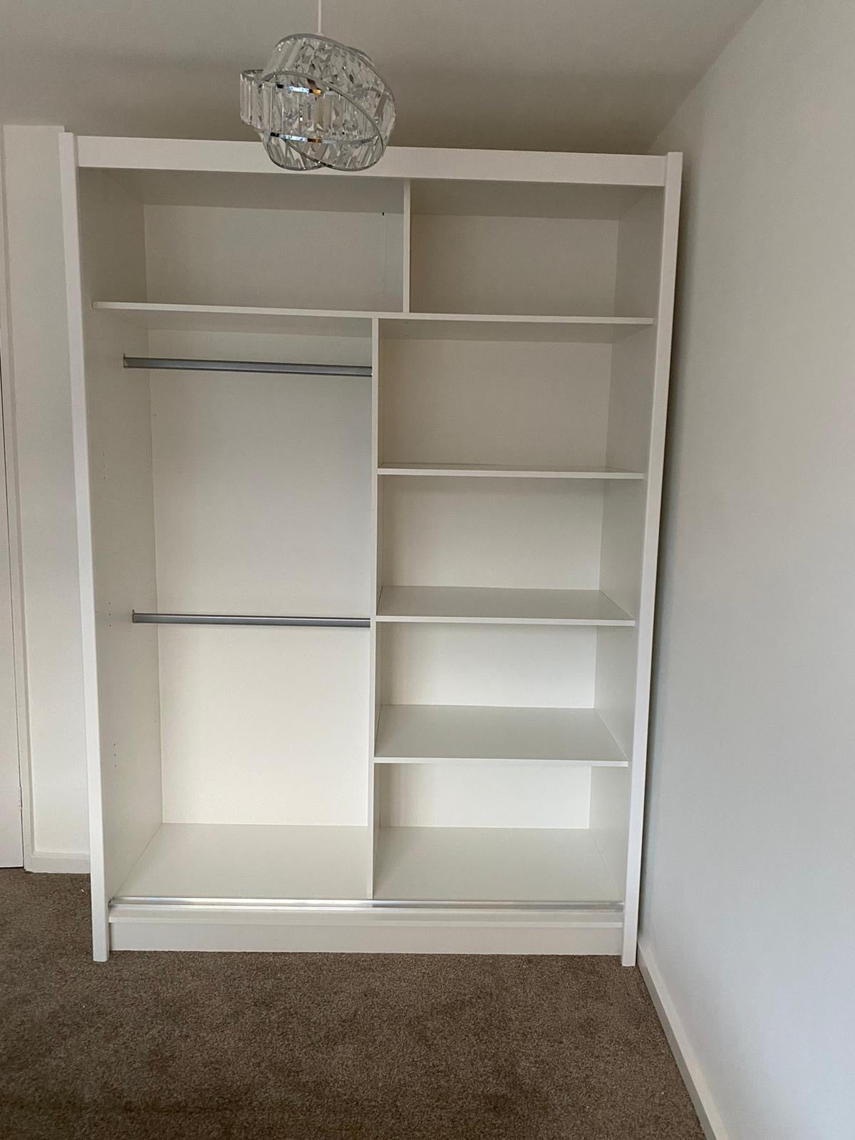 150cm Manhattan Sliding Door Wardrobe (available in white, grey or black)