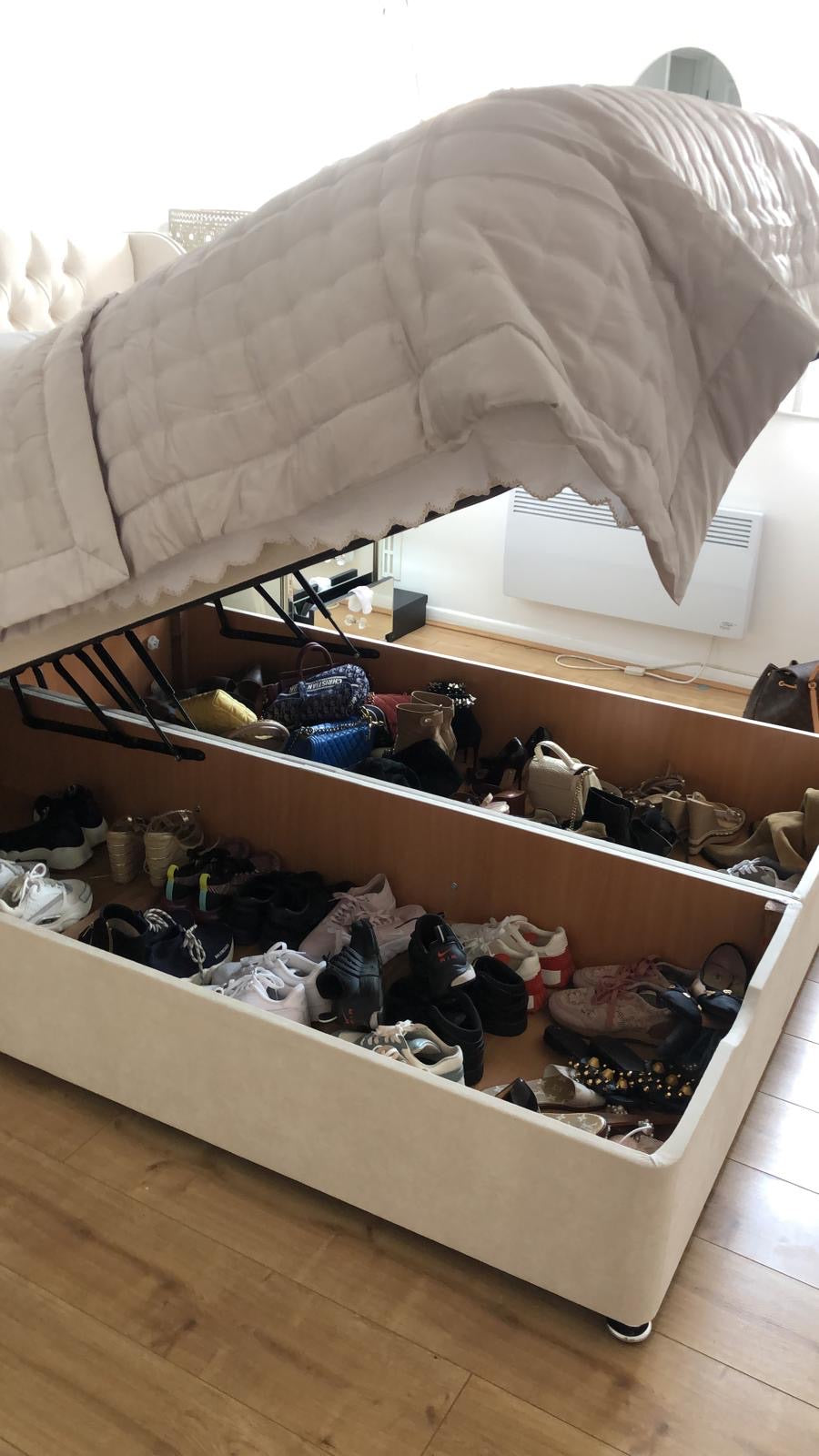 Knightsbridge Floor Standing Headboard With Ottoman Storage Divan Base