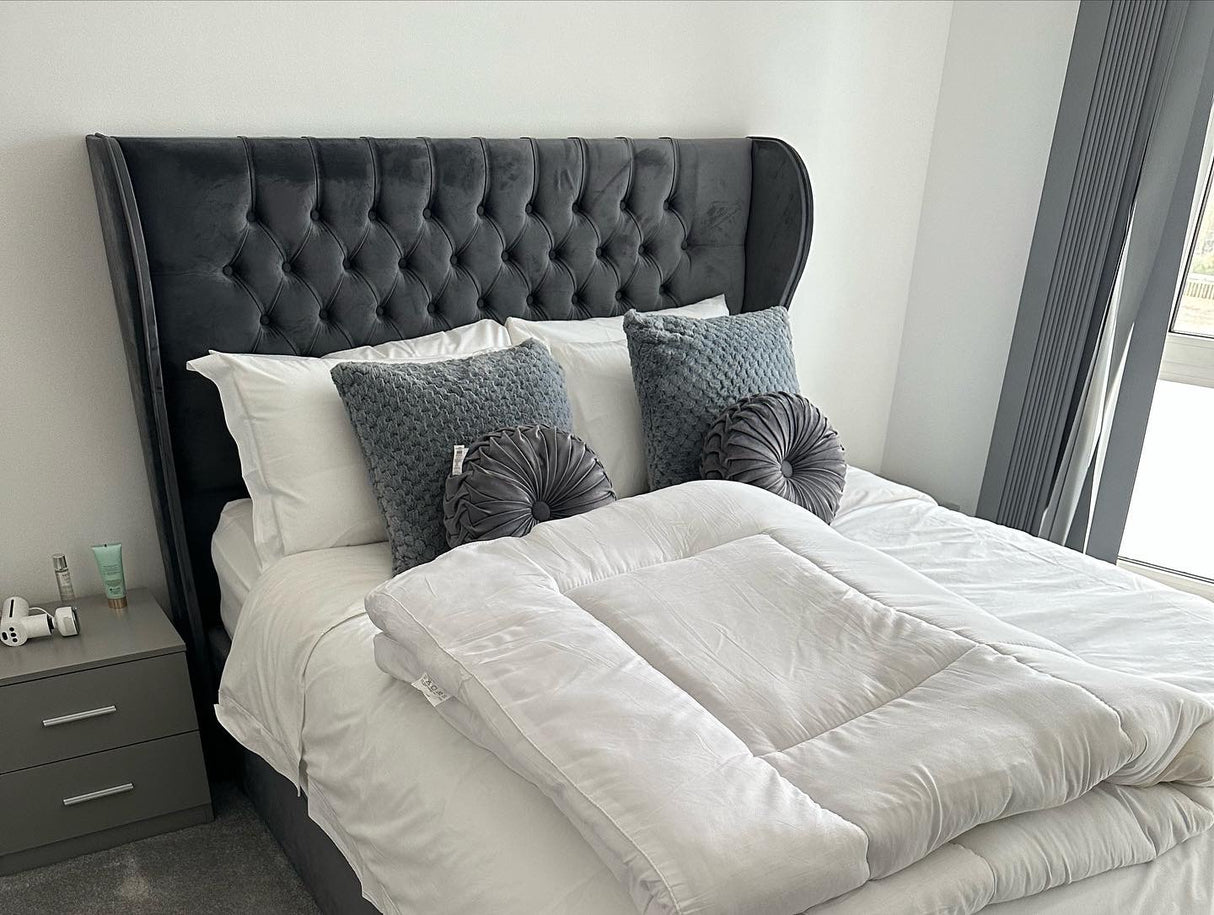 Knightsbridge Floor Standing Headboard With Ottoman Storage Divan Base