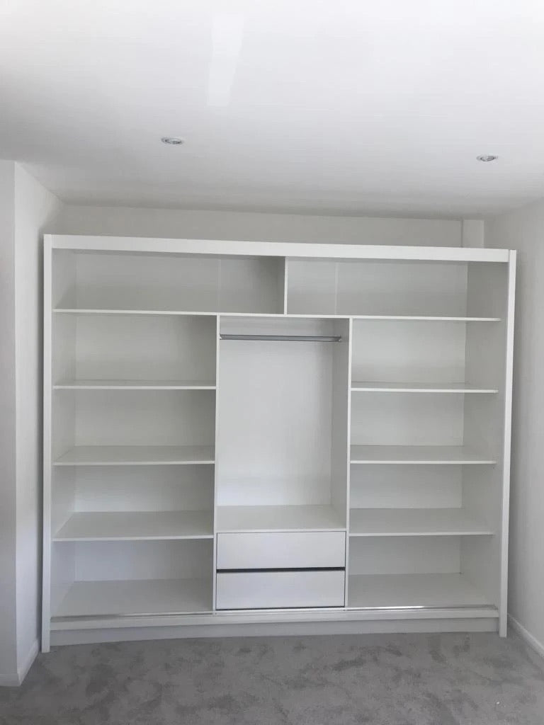 250cm Virginia Sliding Door Wardrobe (White or Grey)