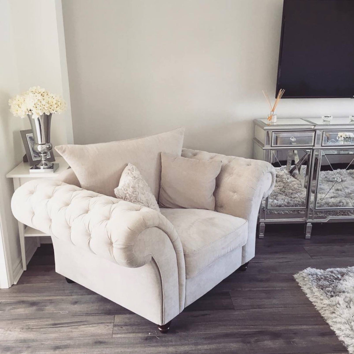 Cheshire Armchair Sofa (Available in Linen Stone or Linen Slate)