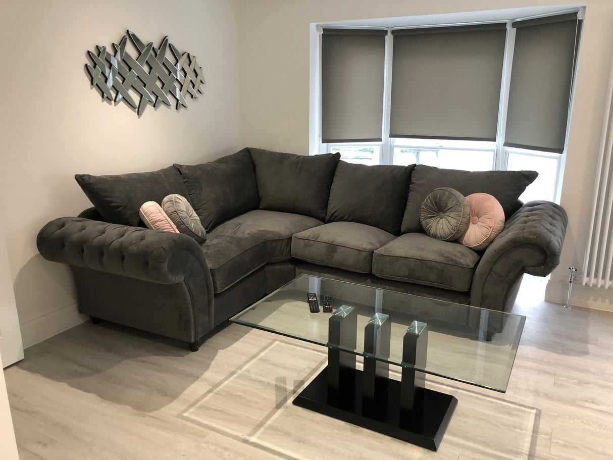 Cheshire Small Corner Sofa (Available in Linen Slate or Linen Stone)