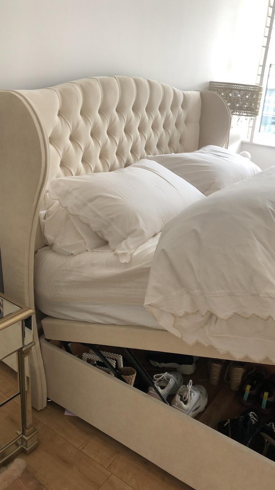 Knightsbridge Floor Standing Headboard With Ottoman Storage Divan Base