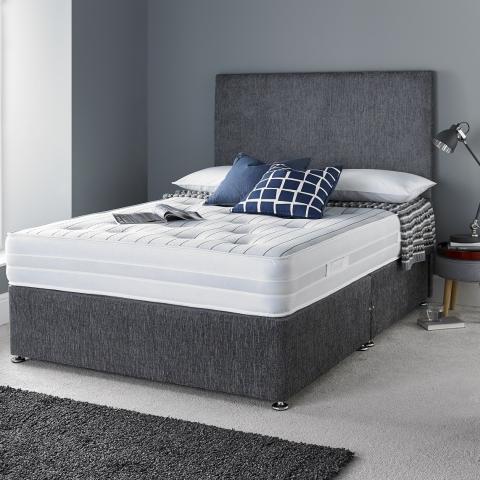 Alice Fabric Divan Base and Headboard (Available with drawers)