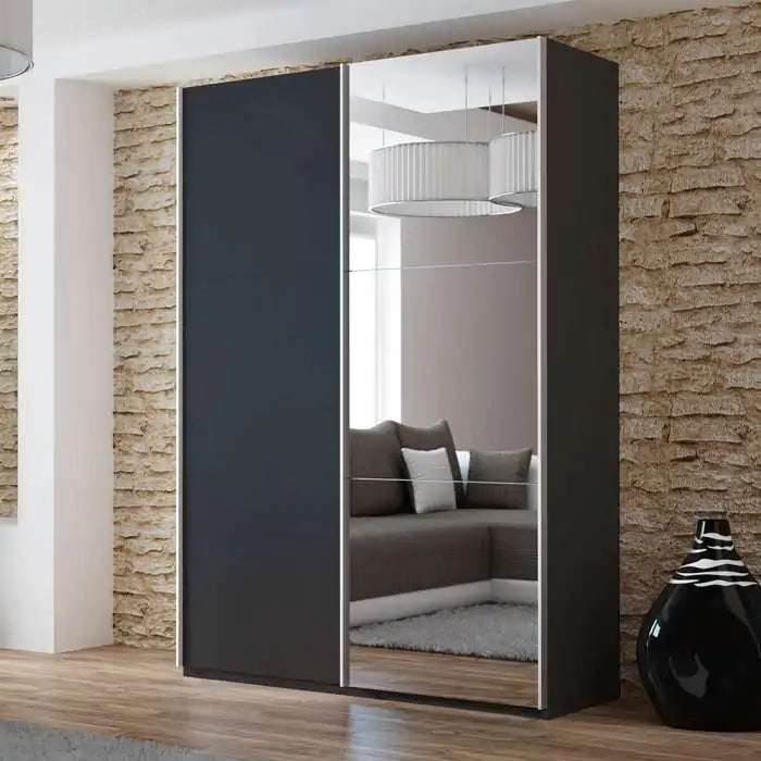 150cm California Sliding Door Wardrobe (available in white, grey or black)