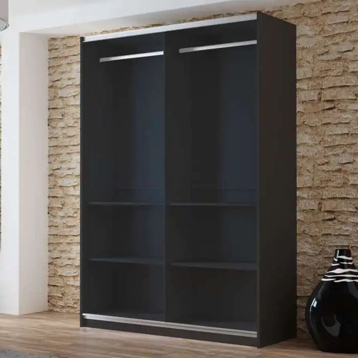 150cm California Sliding Door Wardrobe (available in white, grey or black)