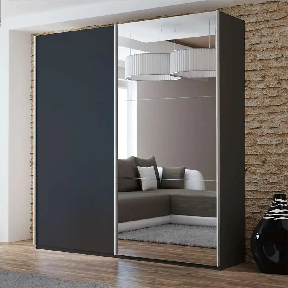 200cm California Sliding Door Wardrobe (available in white, grey or black)