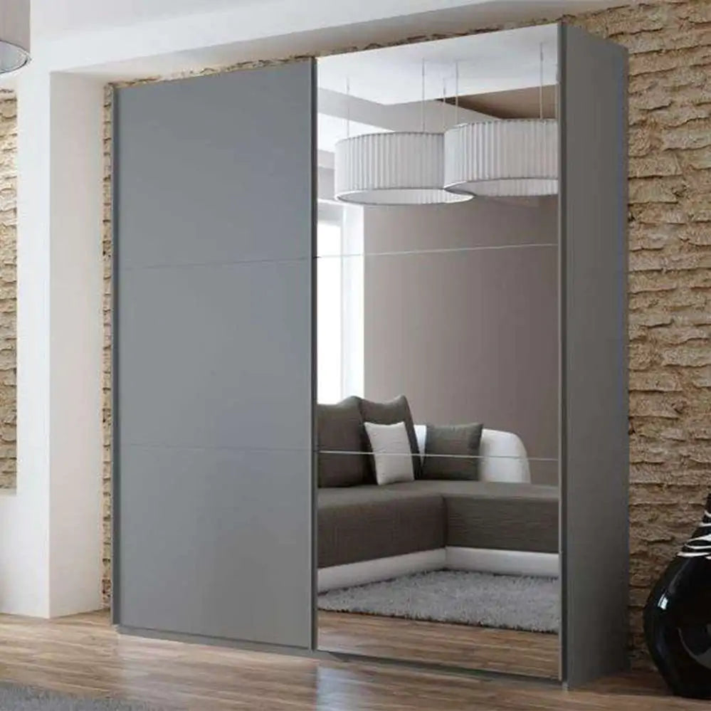 200cm California Sliding Door Wardrobe (available in white, grey or black)