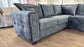 Venus Corner Sofa (Available in Ashley Velvet Silver, Charcoal or Brown)