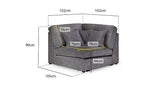Lola Modular Sofa (Available in Chenille Ivory, Mocha or Grey)