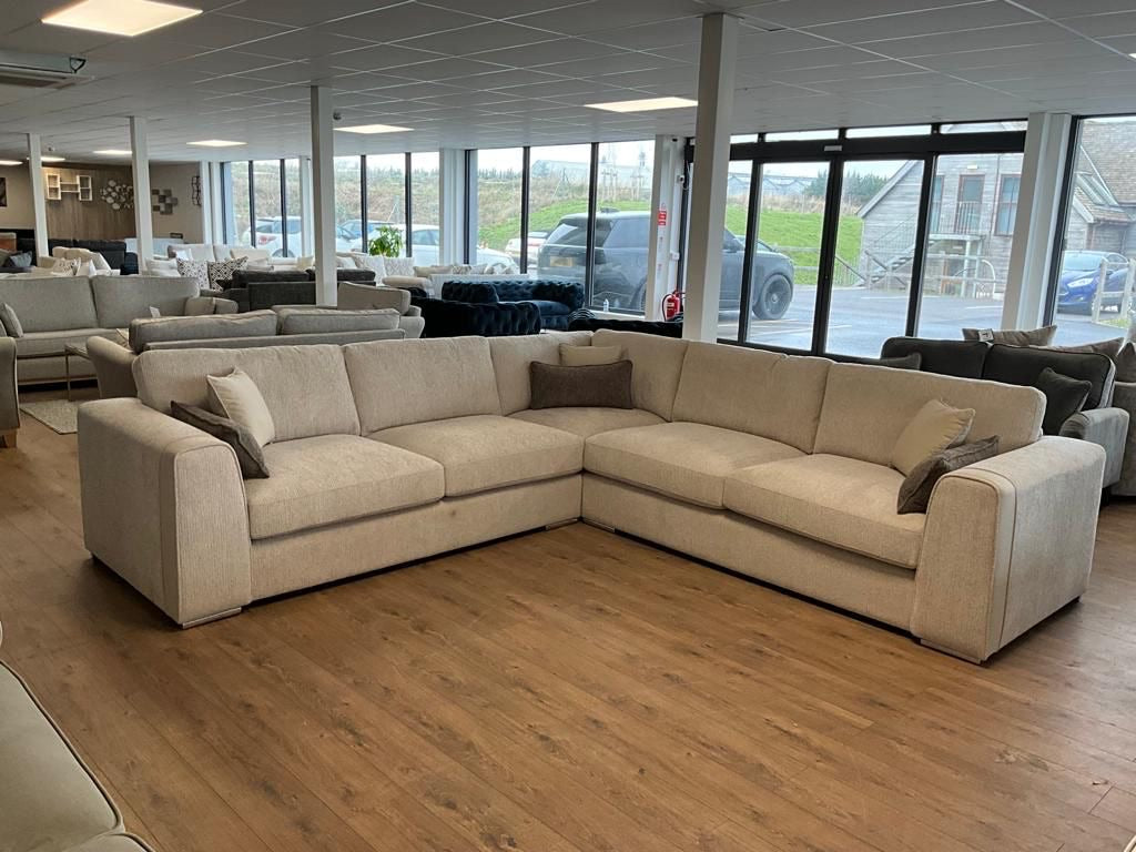 Turin Large Corner (Available in Allora Chenille Grey, Beige or Dark Brown)