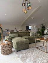 Hunter Corner Sofa Bed with Storage (Available in Grey, Blue, Beige or Green)