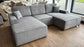 Lopez U-Shape/Cinema Sofa (Available in Modesto Ivory or Grey)